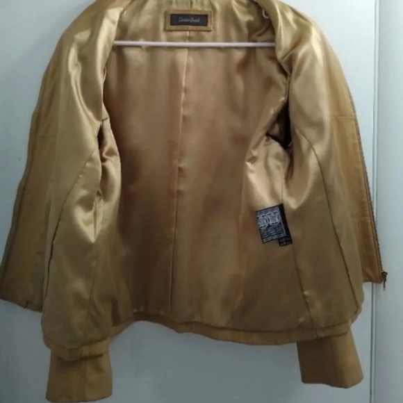 Genuine buttery soft leather light brown jacket size M - Picture 4 of 7